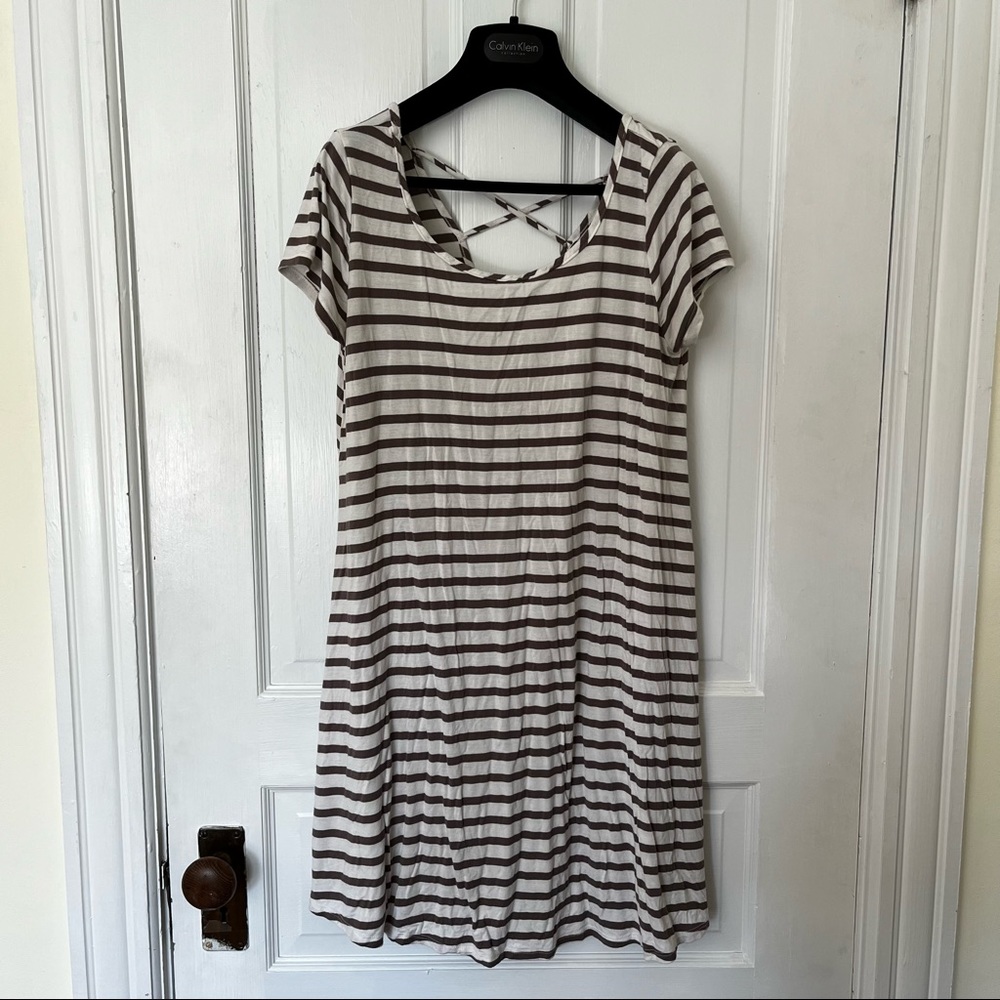 Socialite Striped Swing Dress - small